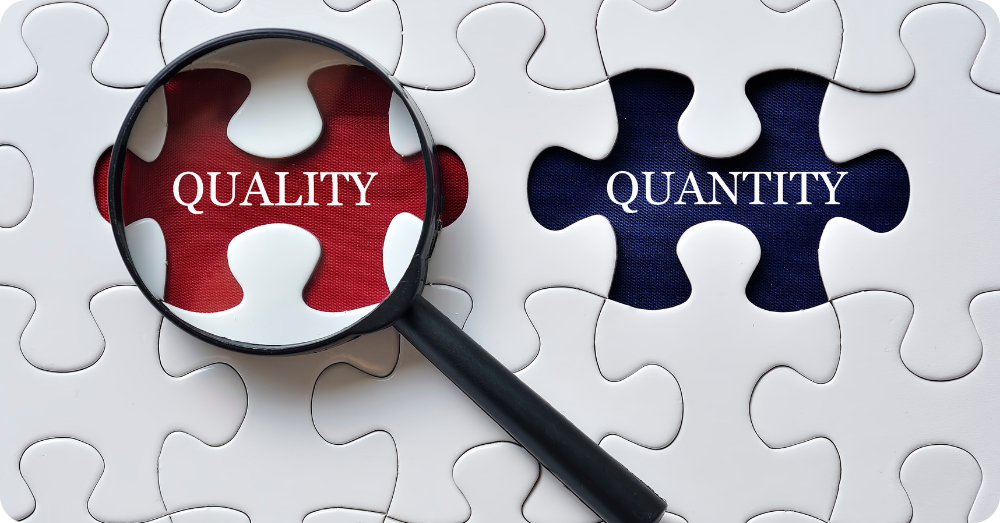 Quality and quantity written