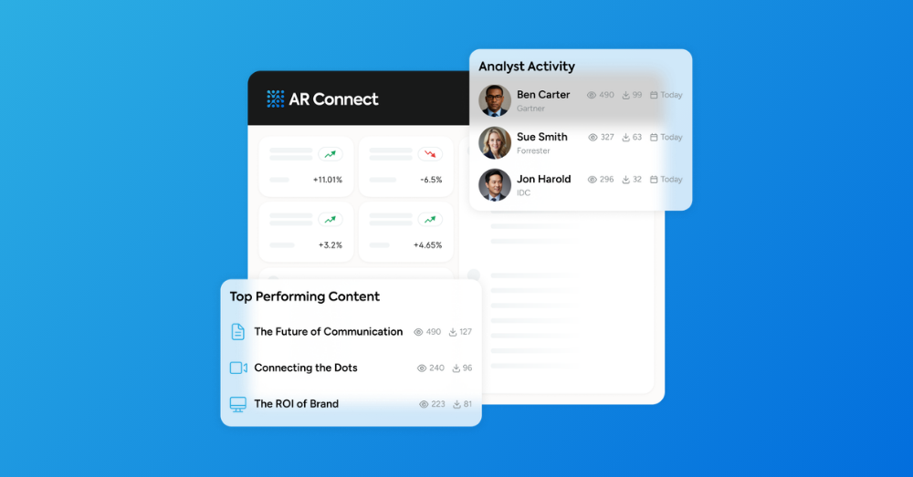 Illustration of AR Connect on blue gradient background