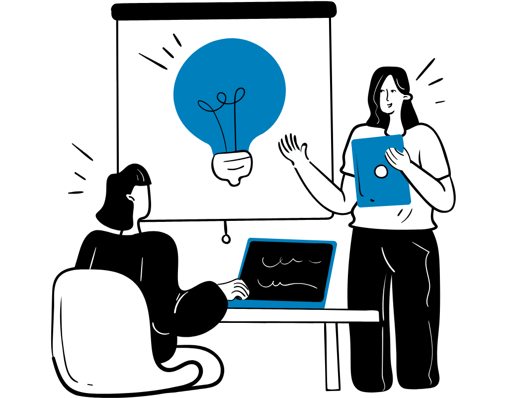 employee presenting to colleague