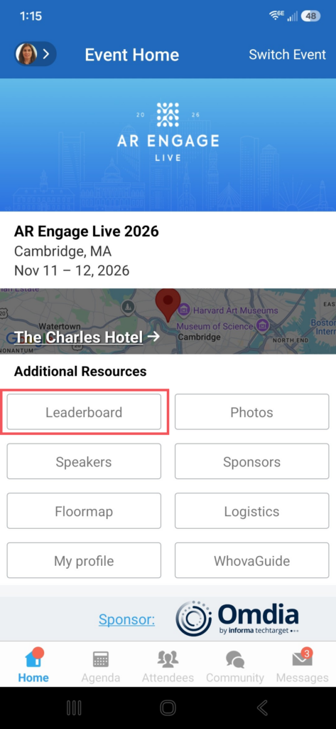 Whova Leaderboard