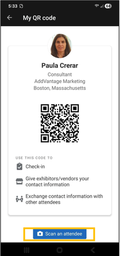 QR Code view